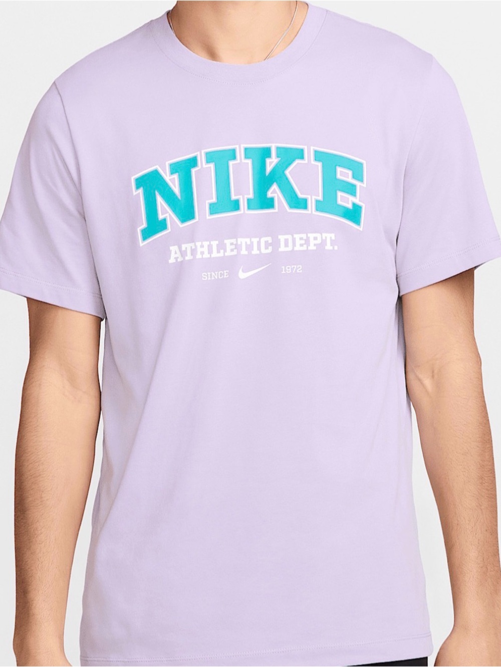 Nike Lavender Short-Sleeve Tee with Teal Logo
